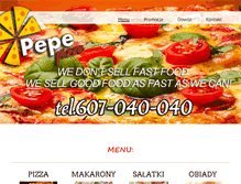 Tablet Screenshot of pepe-pizza.pl